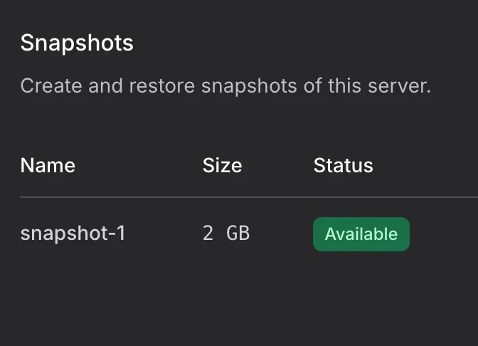 Snapshots of a CheeseHosting VPS