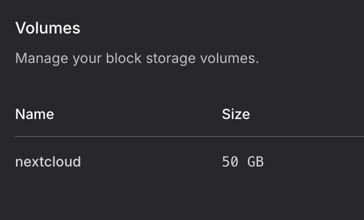 Storage volumes for a CheeseHosting VPS