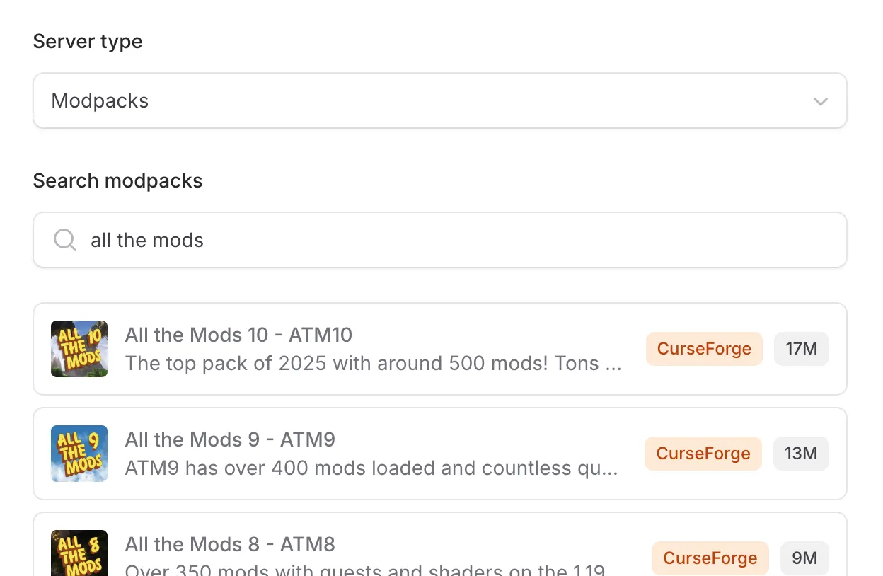 Minecraft modpack installer