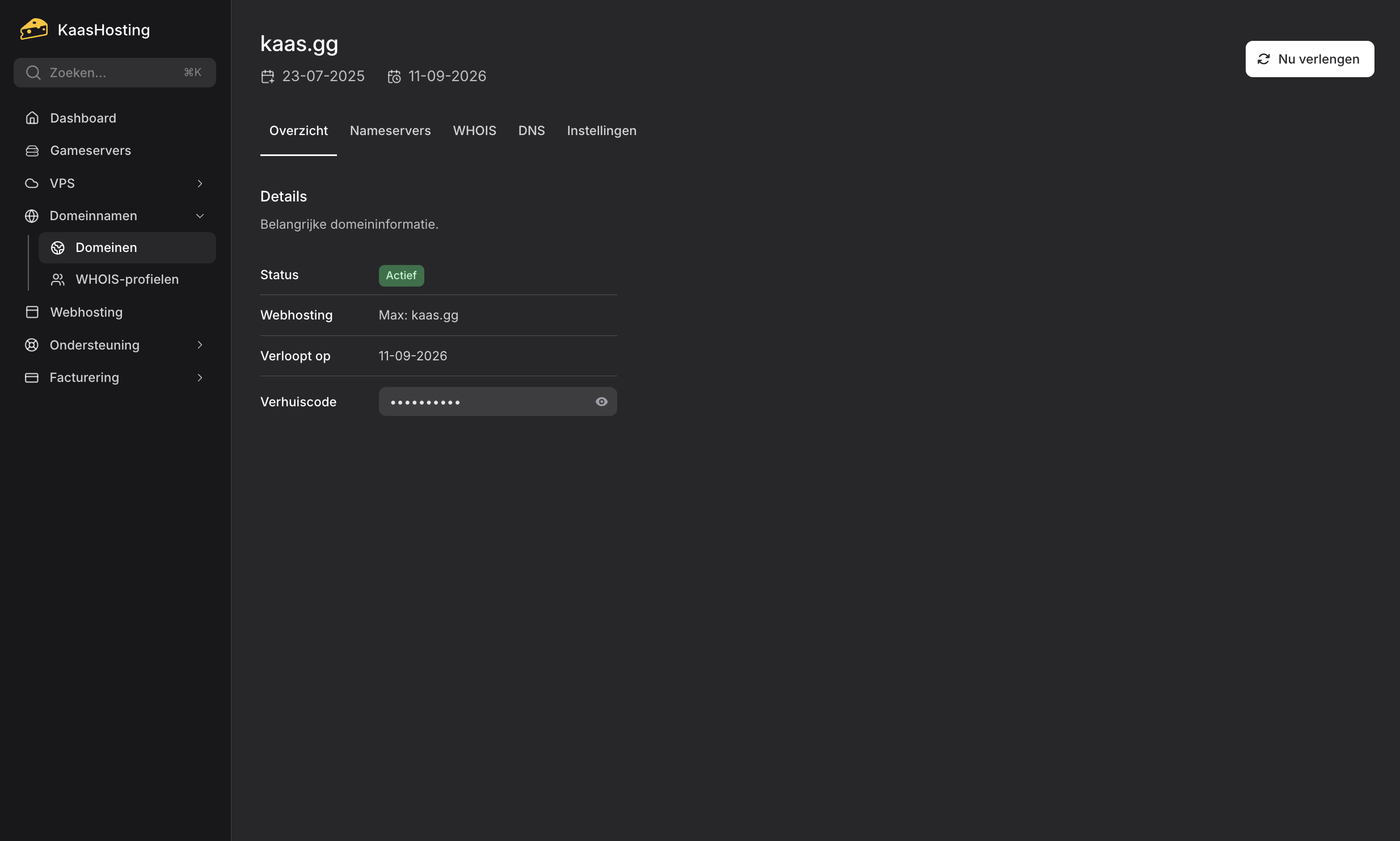 Domeinregistratie bij CheeseHosting