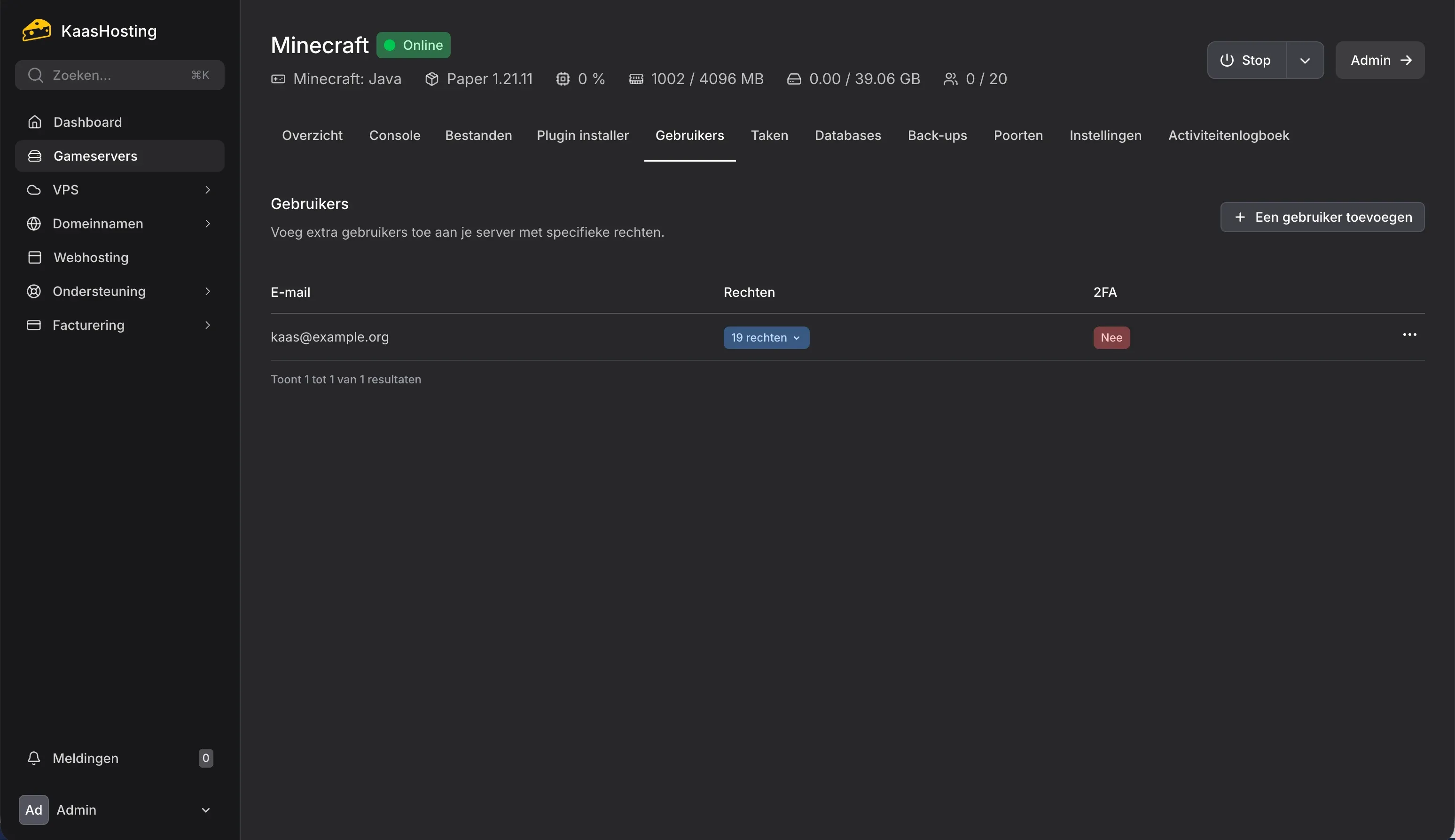 Minecraft server extra gebruikers