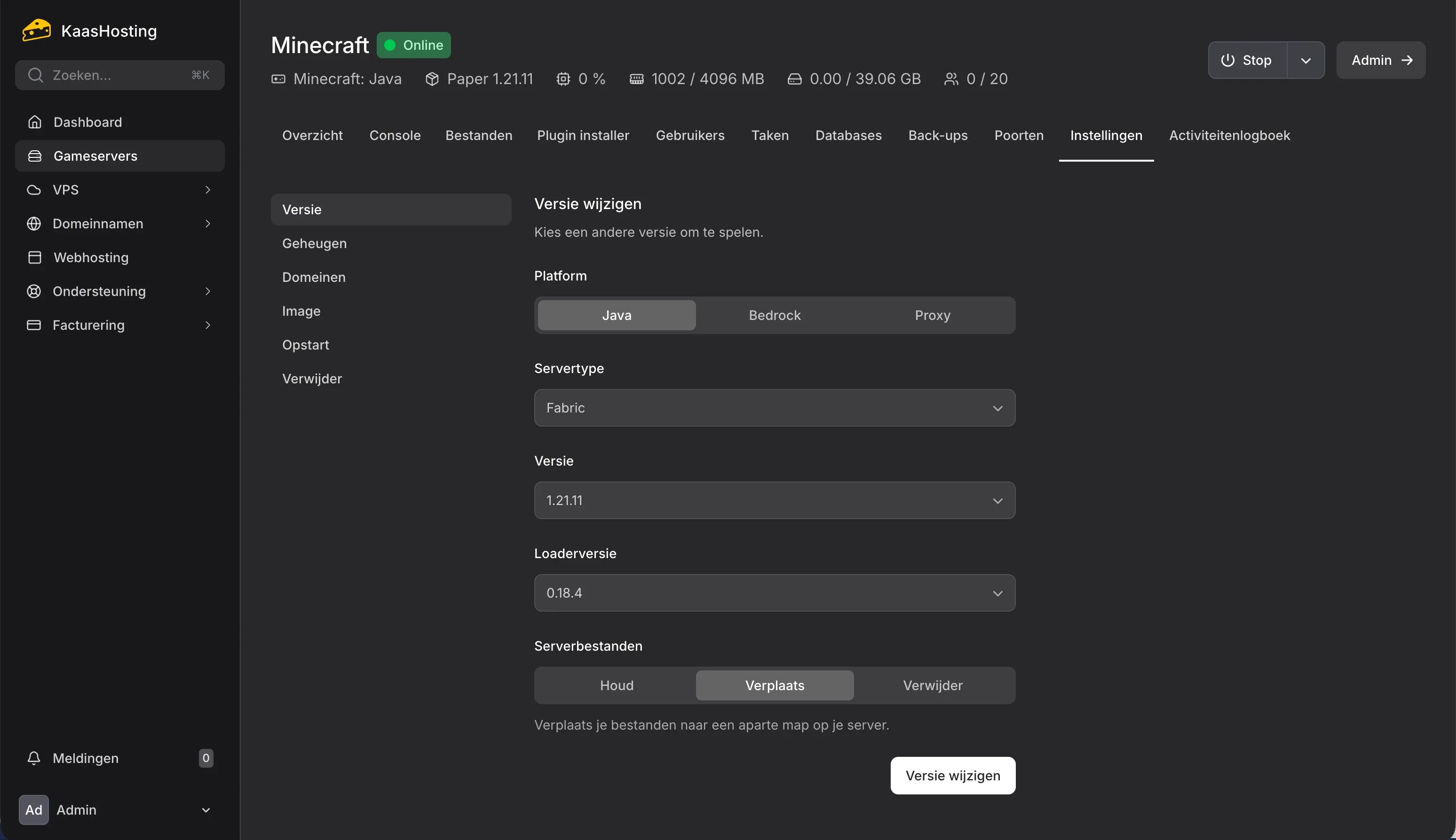 Minecraft versie installer