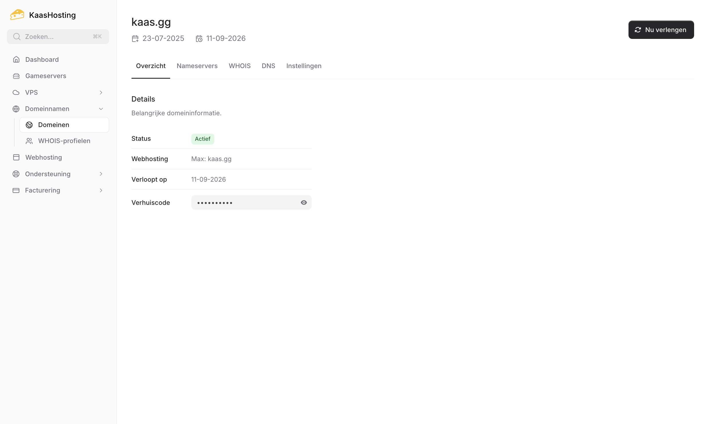 Domeinregistratie bij CheeseHosting