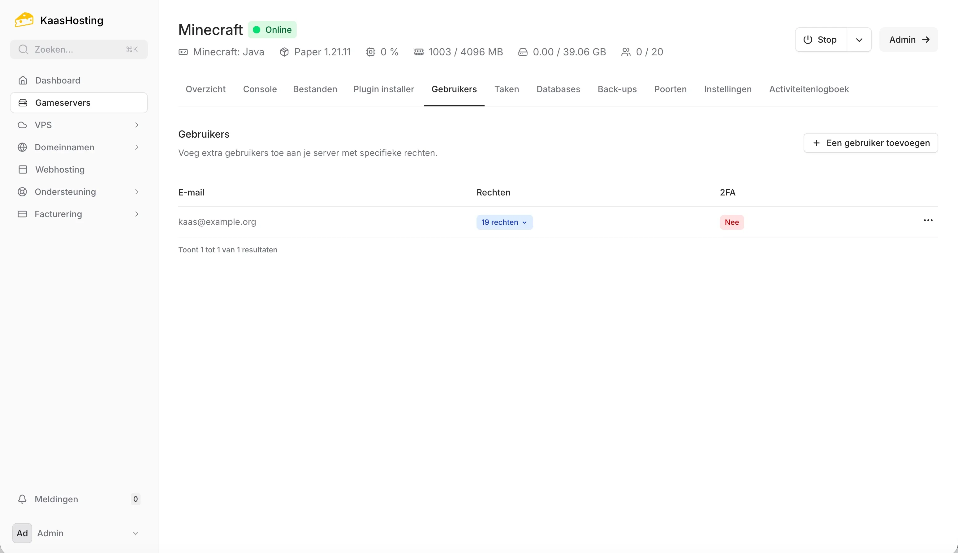 Minecraft server extra gebruikers