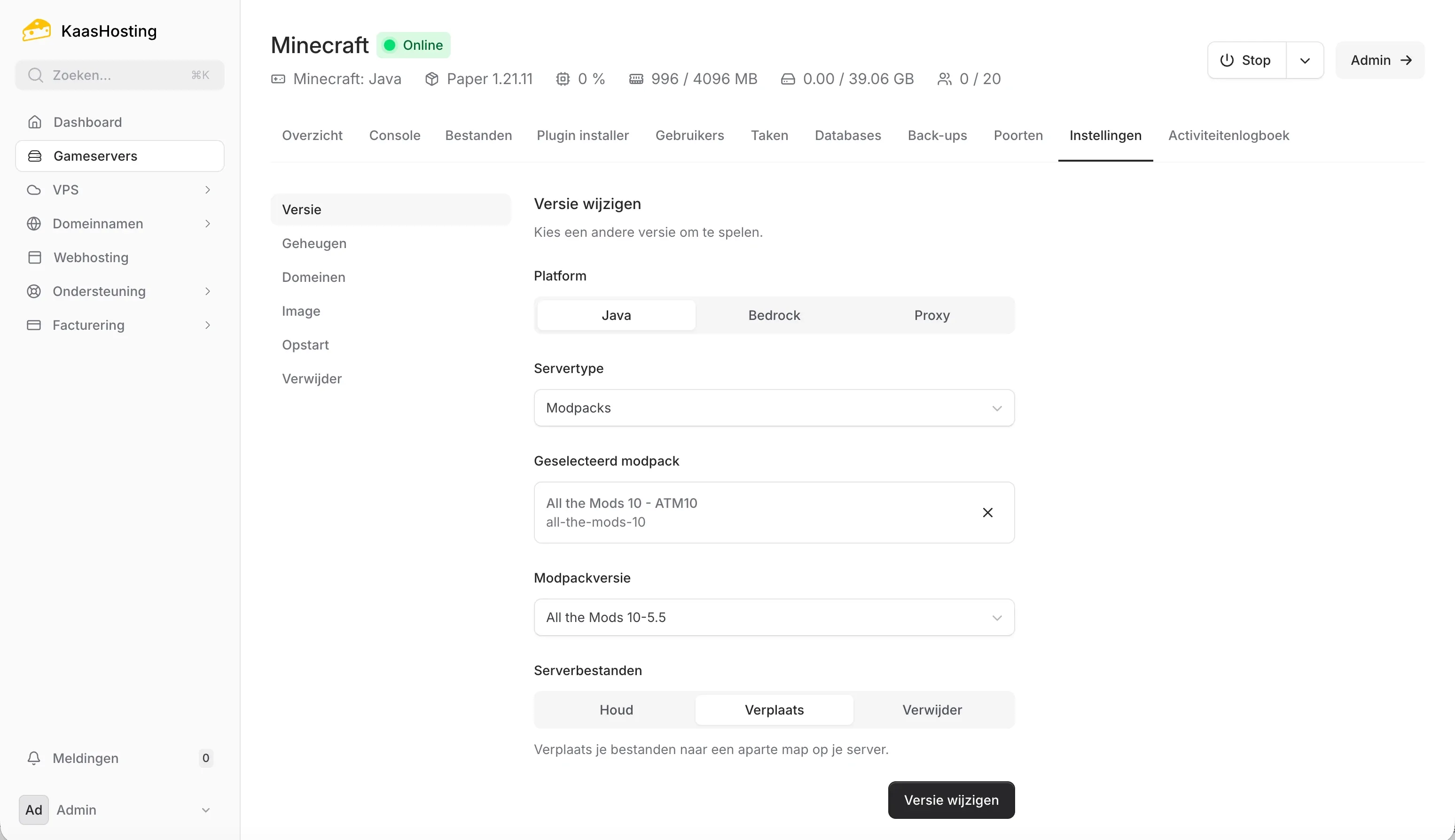 Minecraft modpack installatieprogramma