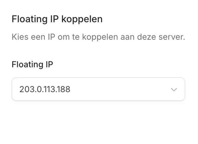 Floating IPs voor een KaasHosting VPS